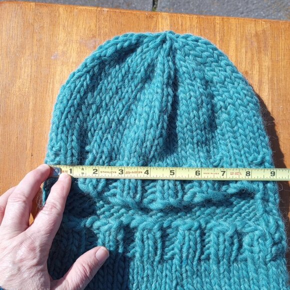 Men's Balaclava Knight Helmet Hat Beanie Neck Gaiter Hoodie Wool Sea Green M - Picture 11 of 13